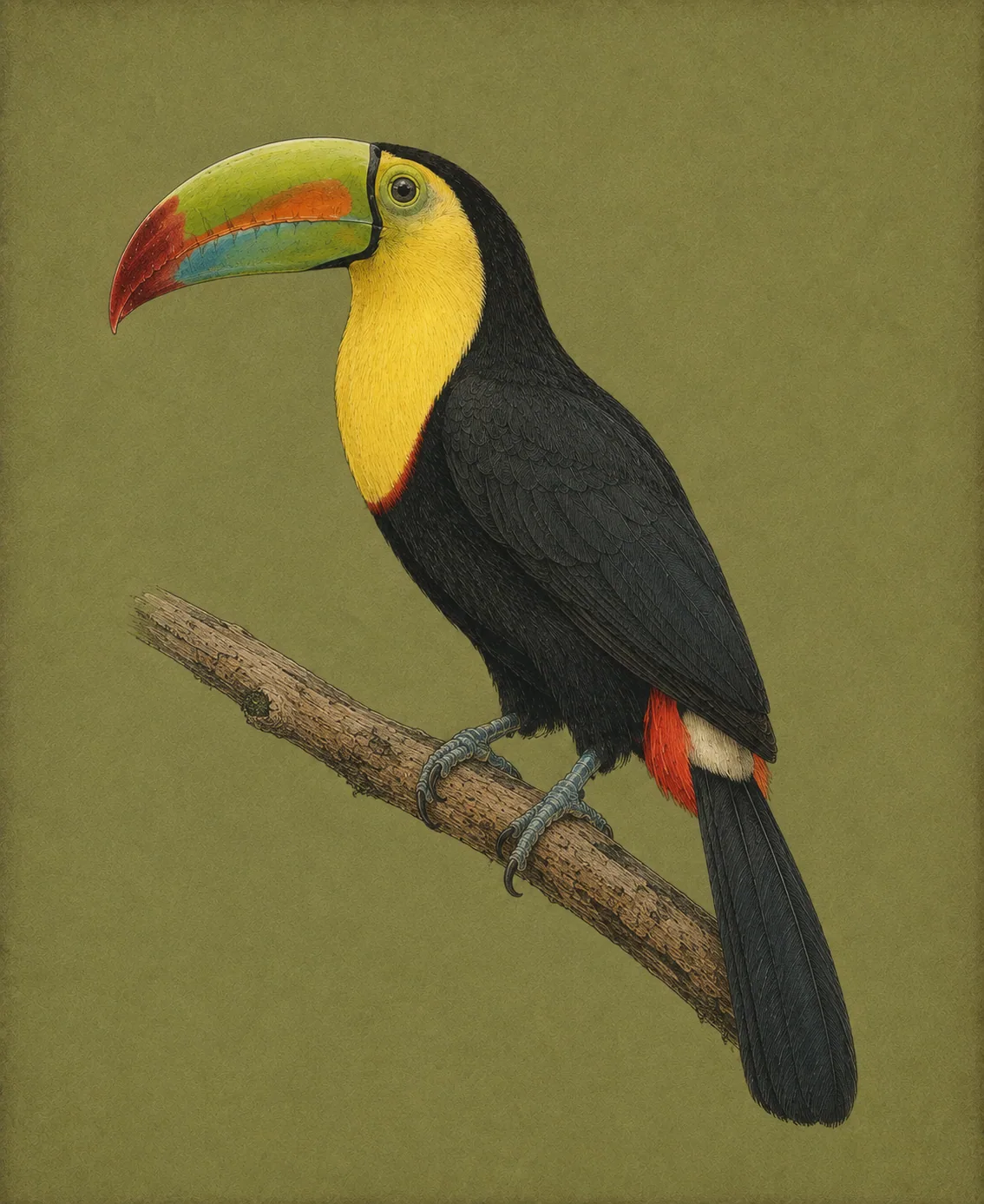 Keel-billed Toucan (Ramphastos sulfuratus)