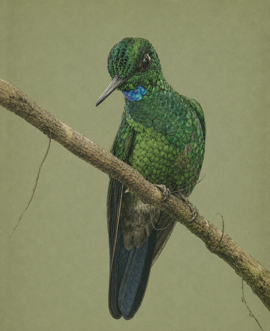 Green-crowned Brilliant (Heliodoxa jacula)