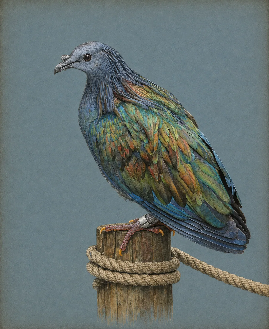 Nicobar Pigeon (Caloenas nicobarica)