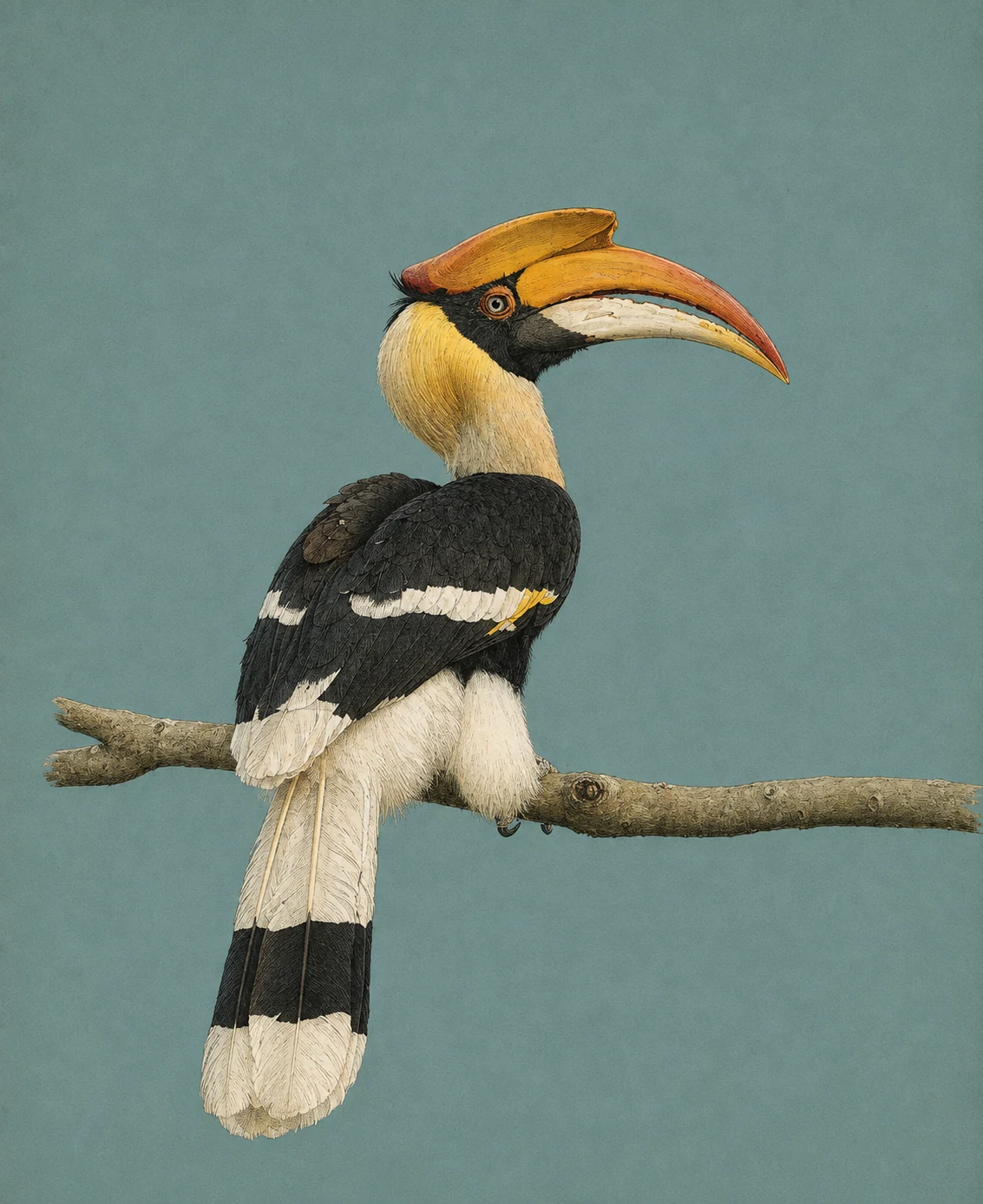 Great Hornbill (Buceros bicornis)