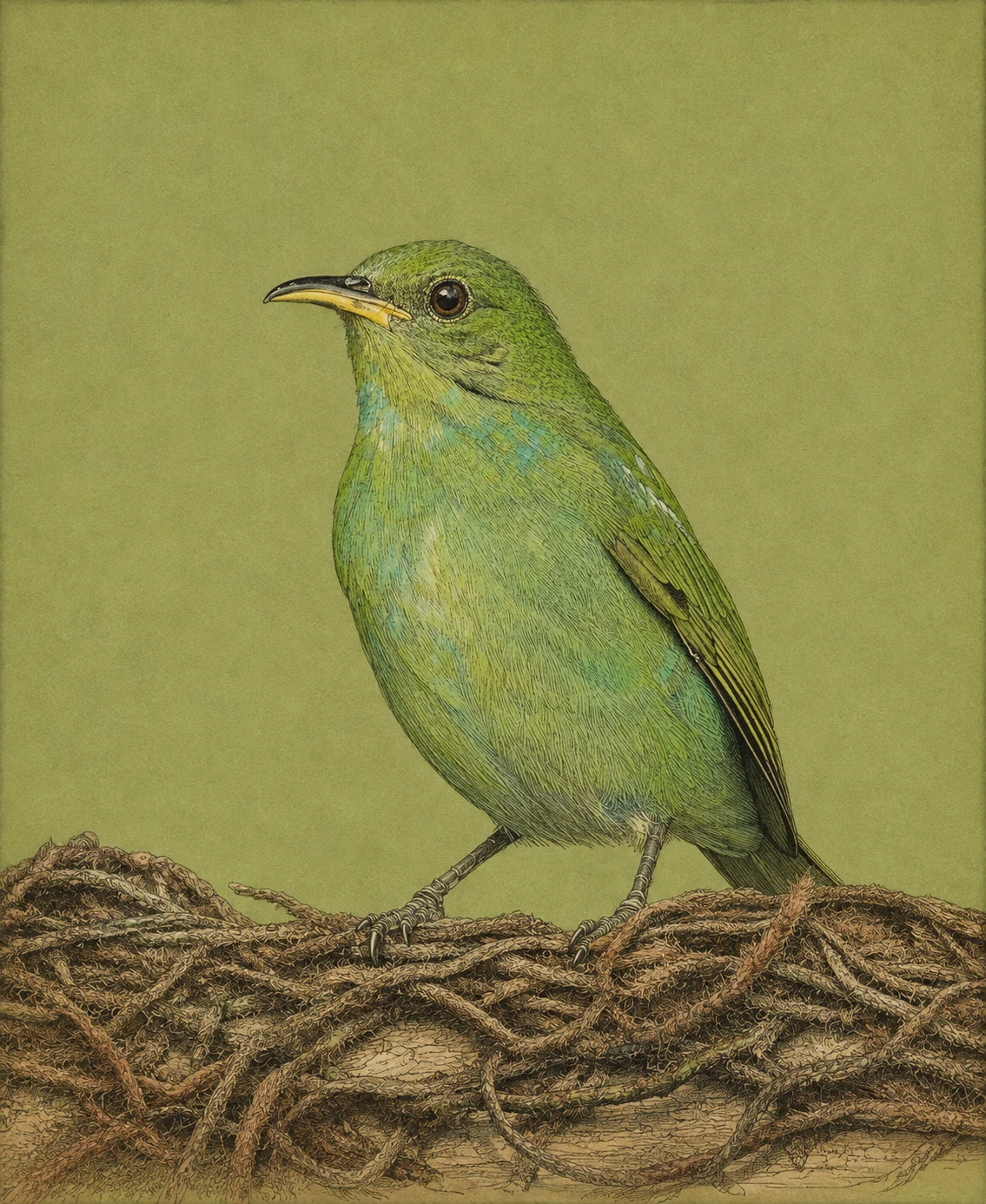 Green Honeycreeper (Chlorophanes spiza)