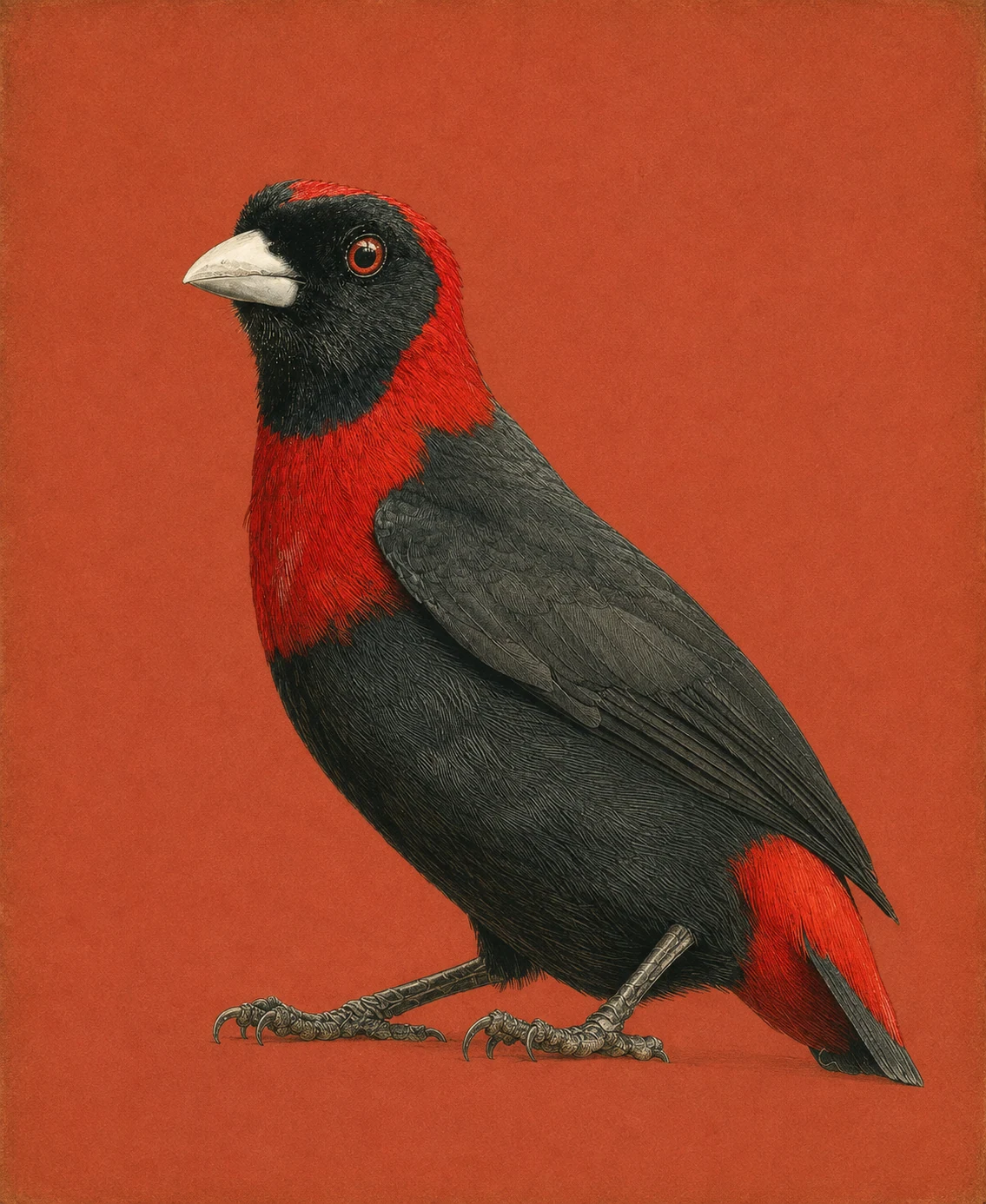 Crimson-collared Tanager (Ramphocelus sanguinolentus)