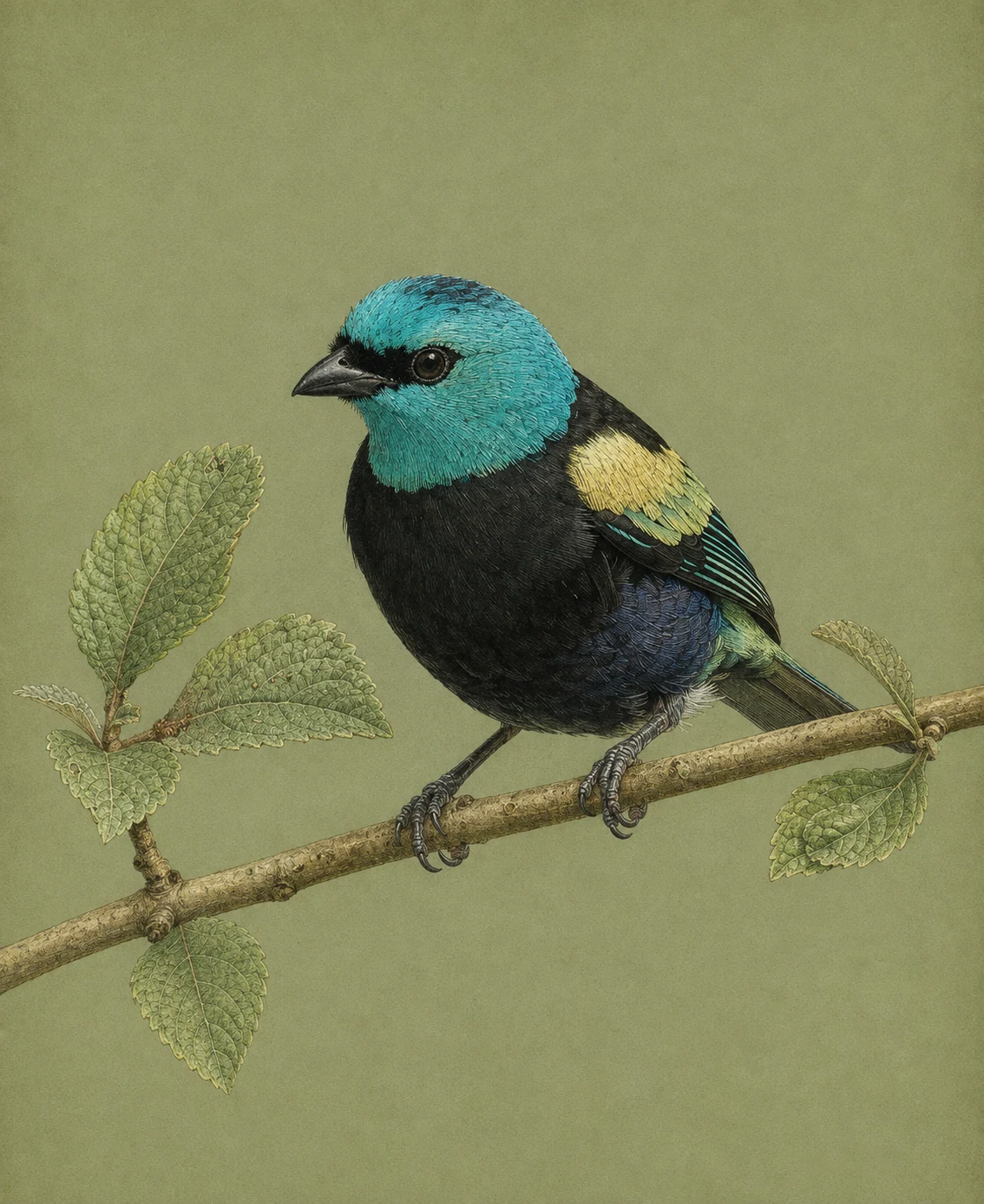 Blue-necked Tanager (Tangara cyanicollis)