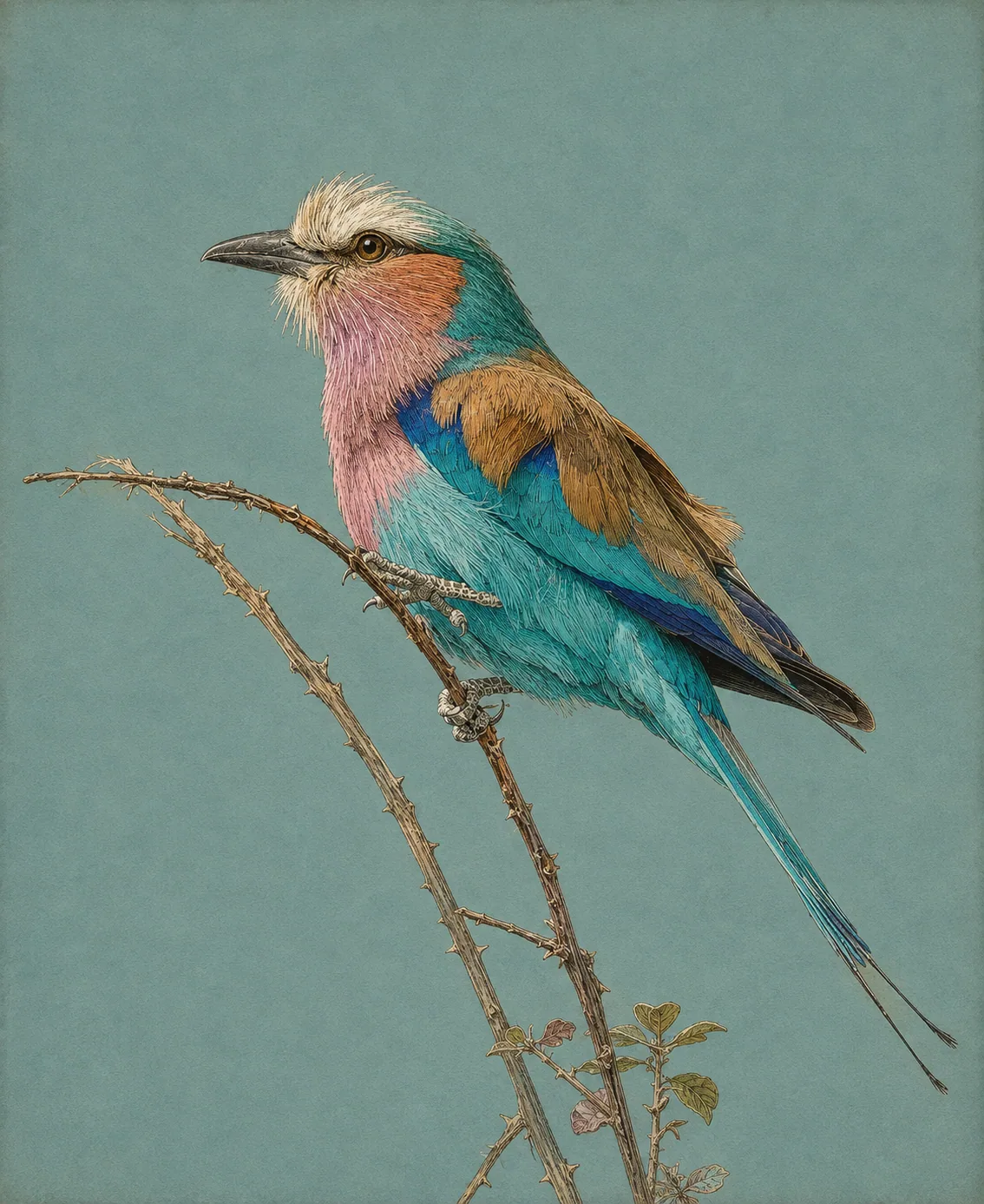 Lilac-breasted Roller (Coracias caudatus)