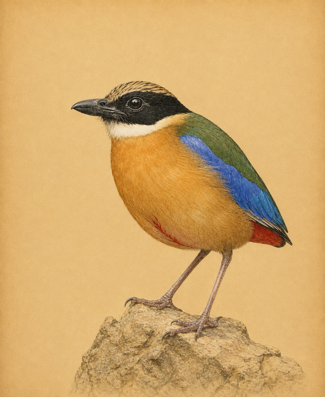 Blue-winged Pitta (Pitta moluccensis)