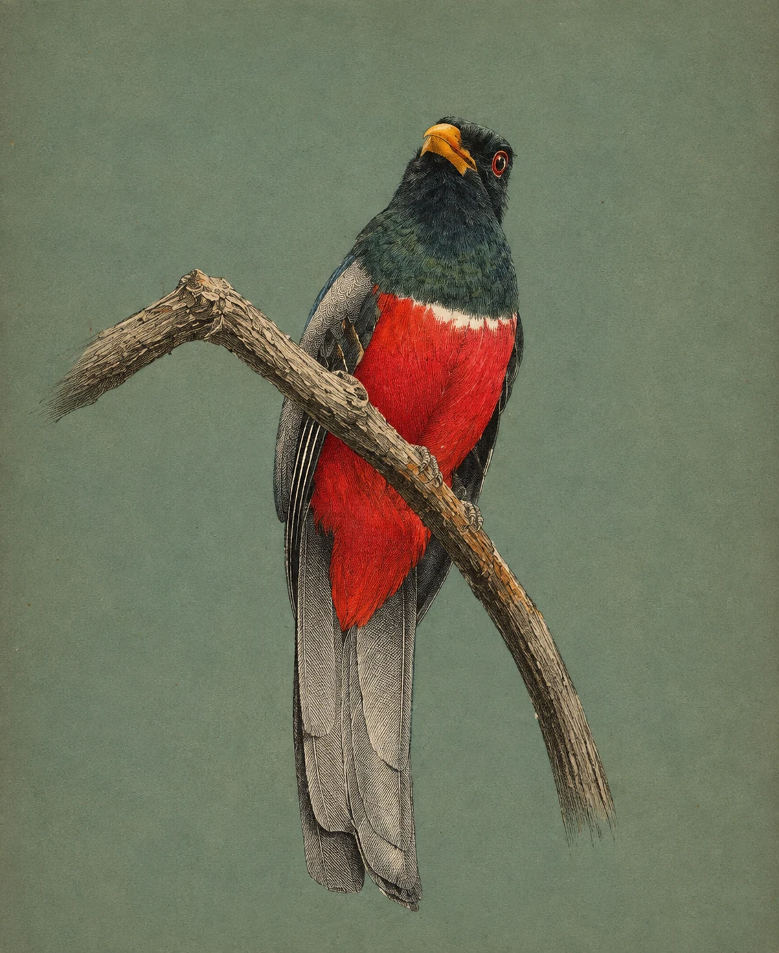 Bar-tailed Trogon (Apaloderma vittatum)