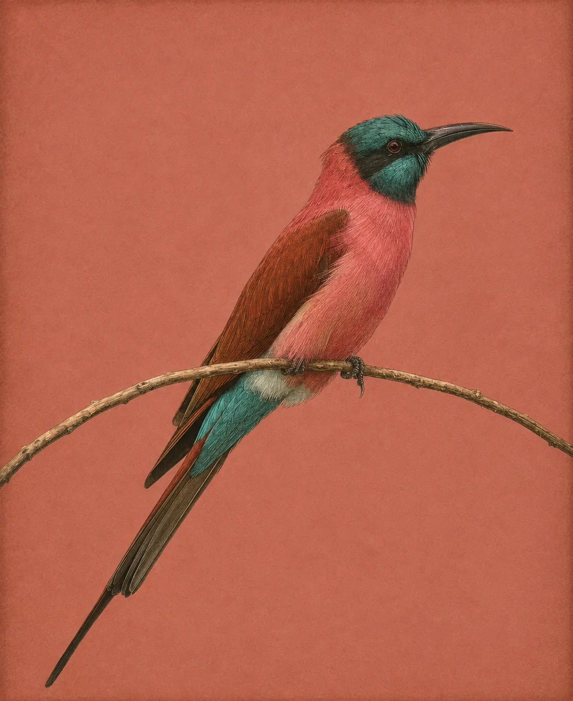Northern Carmine Bee-eater (Merops nubicus)