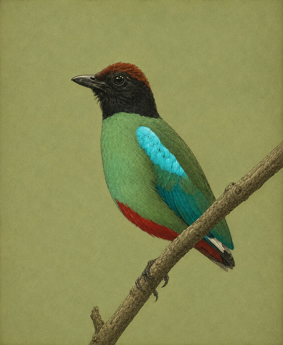Hooded Pitta (Pitta sordida)