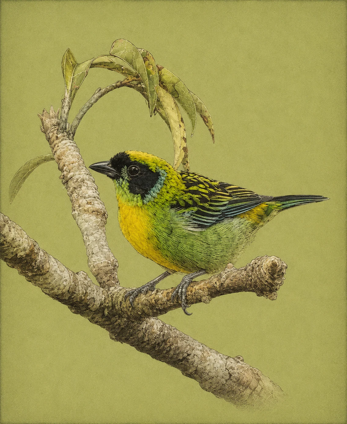 Green-and-gold Tanager (Tangara schrankii)