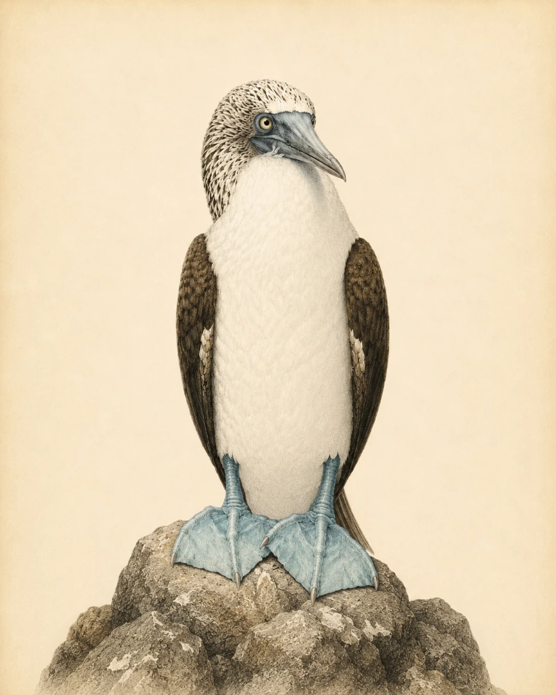Blue-footed Booby (Sula nebouxii)