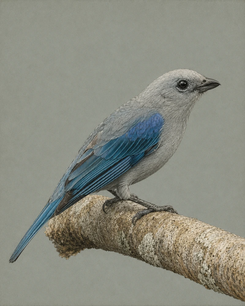 Blue-gray Tanager, Thraupis episcopus
