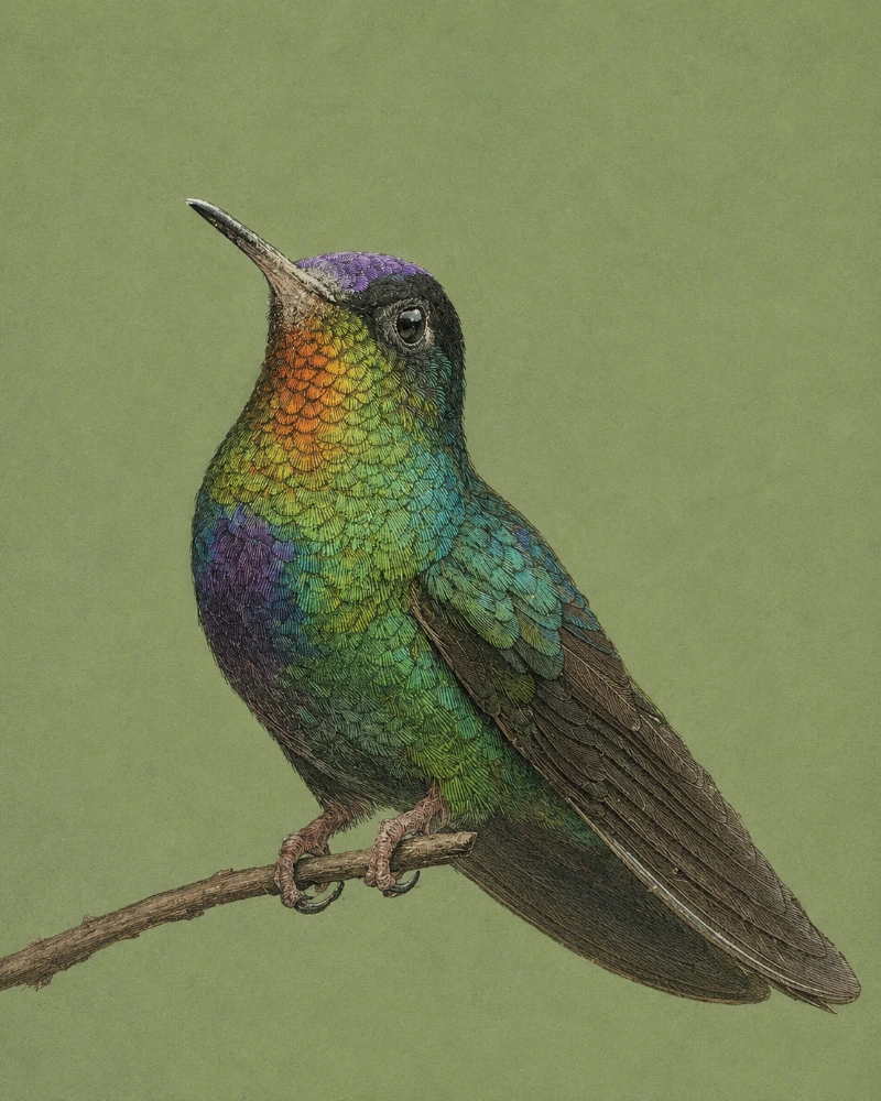 Fiery-throated Hummingbird