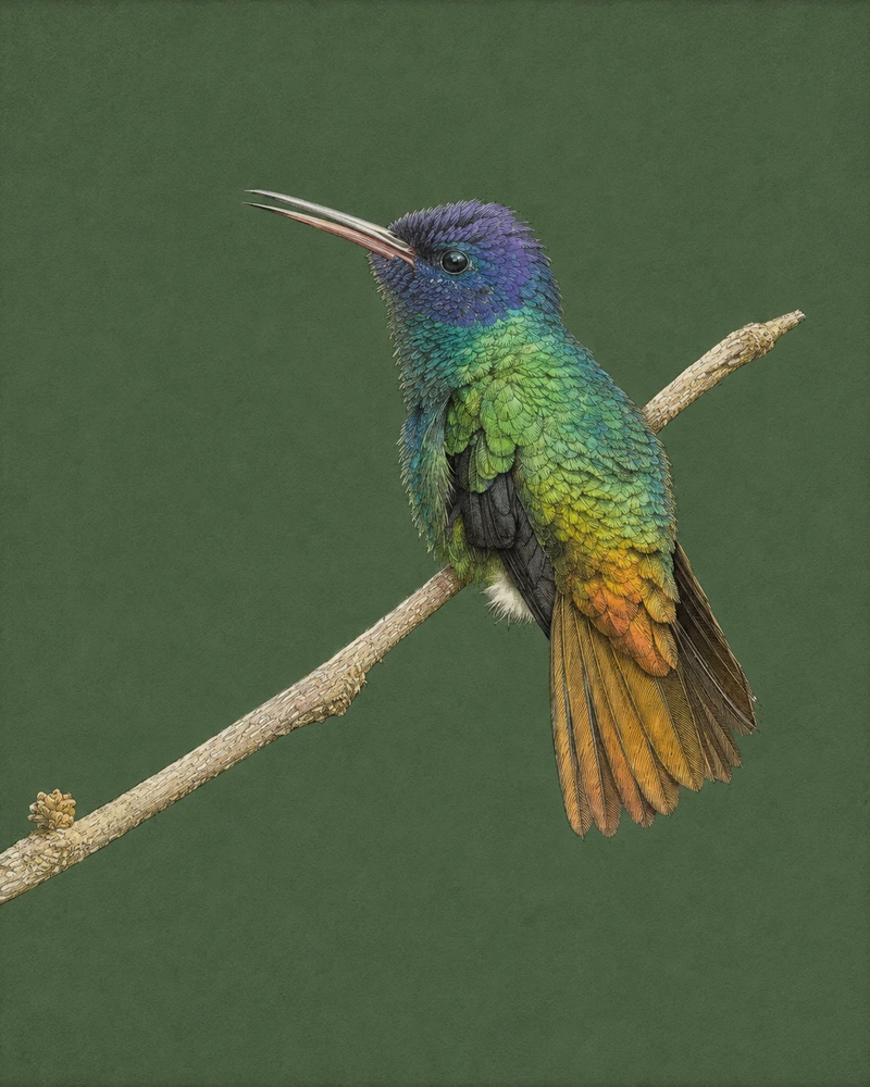 Peacock Coquette, Lophornis pavoninus