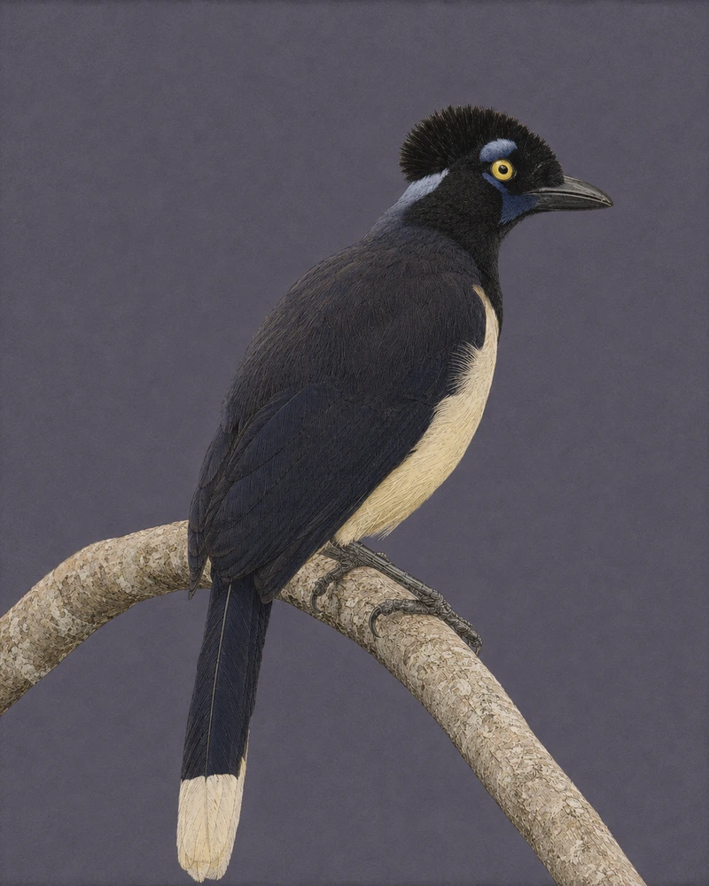 Plush-crested Jay, Cyanocorax chrysops
