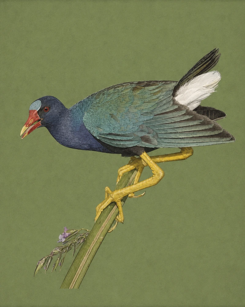 Purple Gallinule, Porphyrio martinica