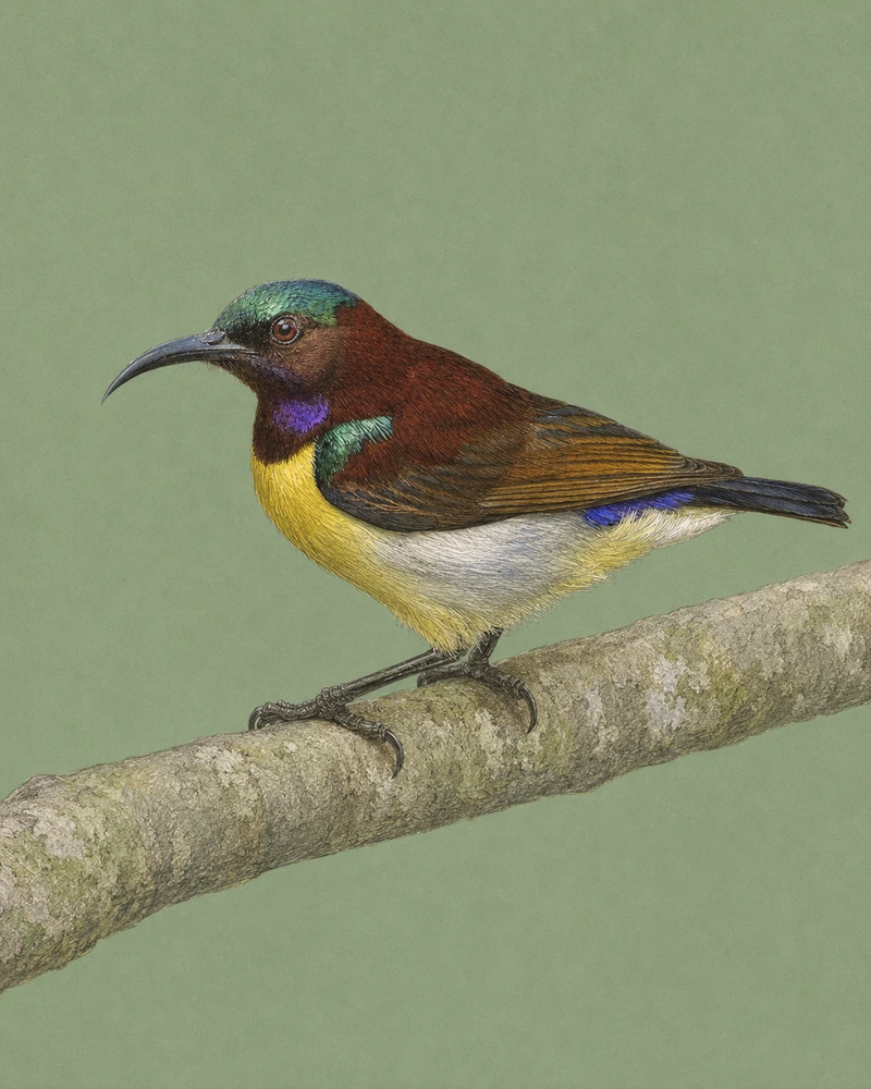 Purple-rumped Sunbird, Leptocoma zeylonica