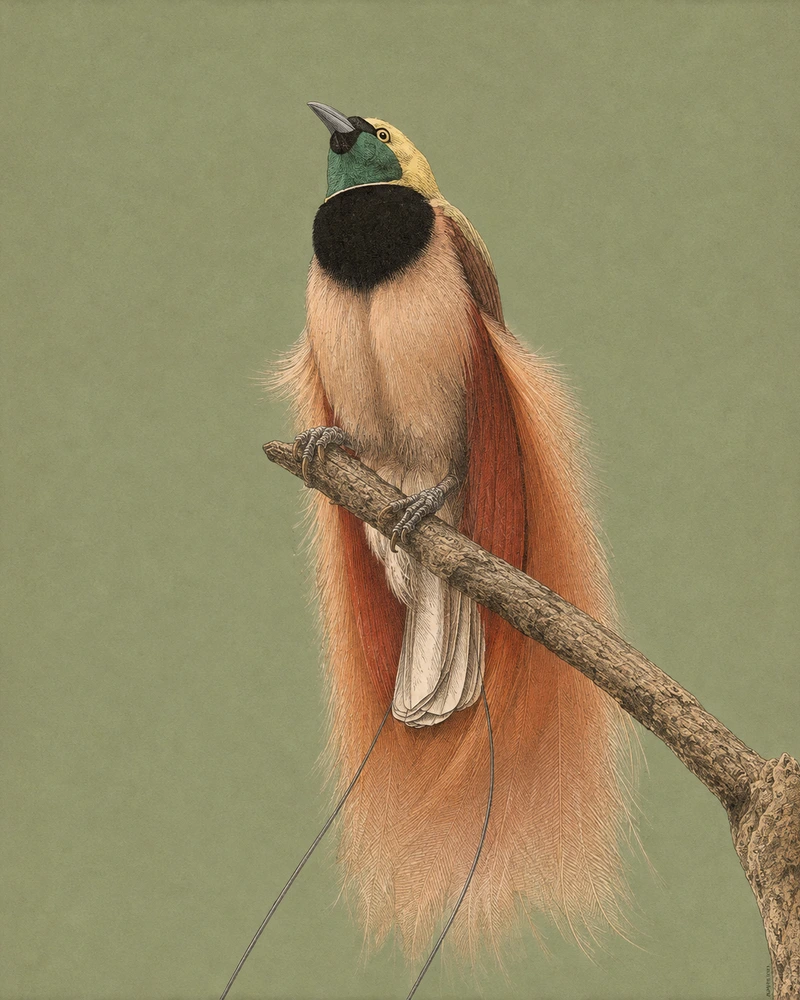 Raggiana Bird-of-Paradise, Paradisaea raggiana