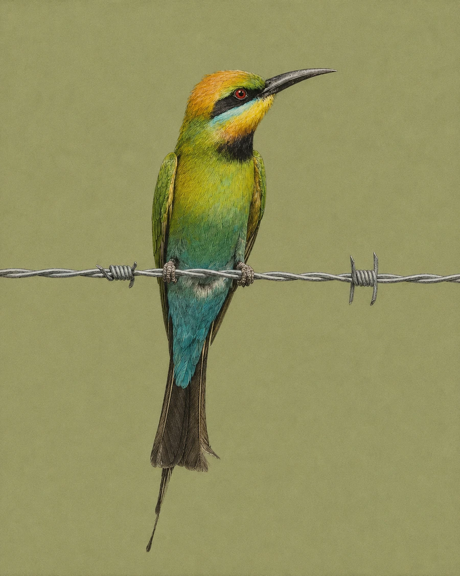 Rainbow Bee-eater, Merops ornatus
