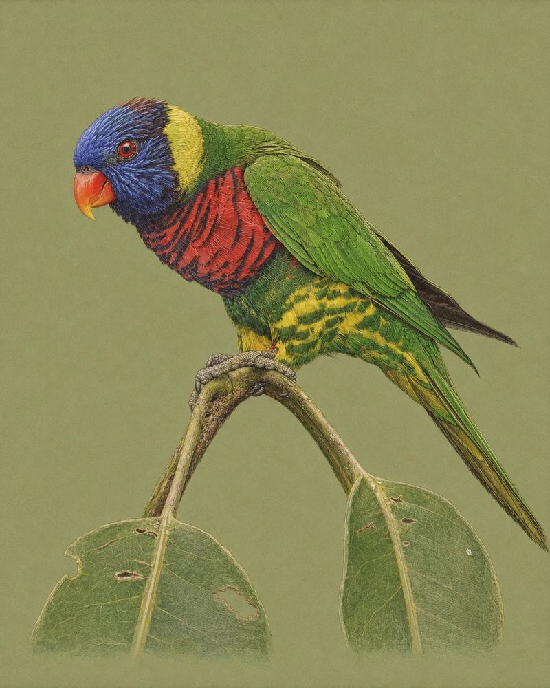 Rainbow Lorikeet, Trichoglossus moluccanus