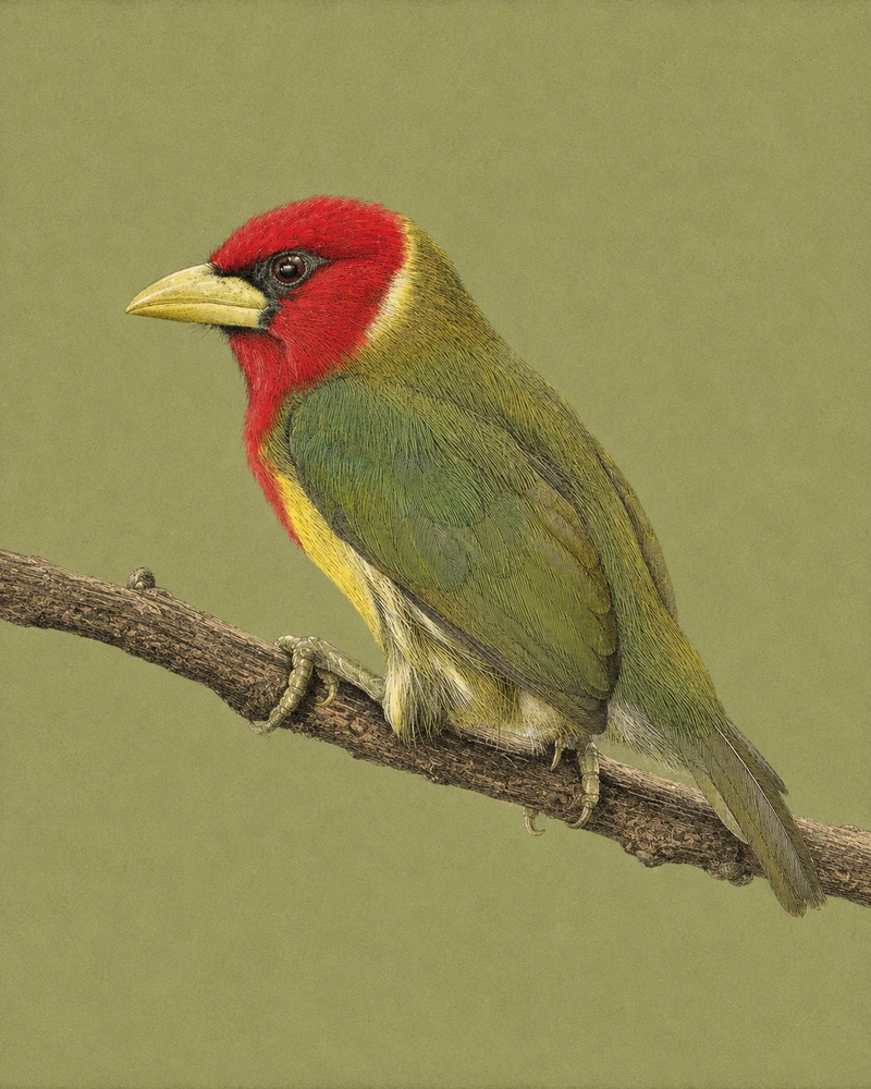 Red-headed Barbet, Eubucco bourcierii