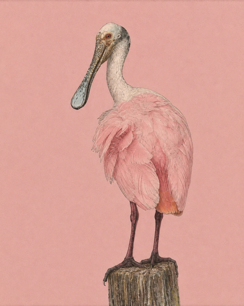 Roseate Spoonbill, Platalea ajaja