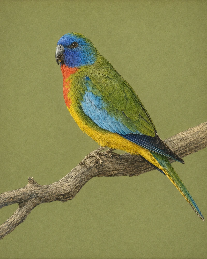 Scarlet-chested Parrot, Neophema splendida