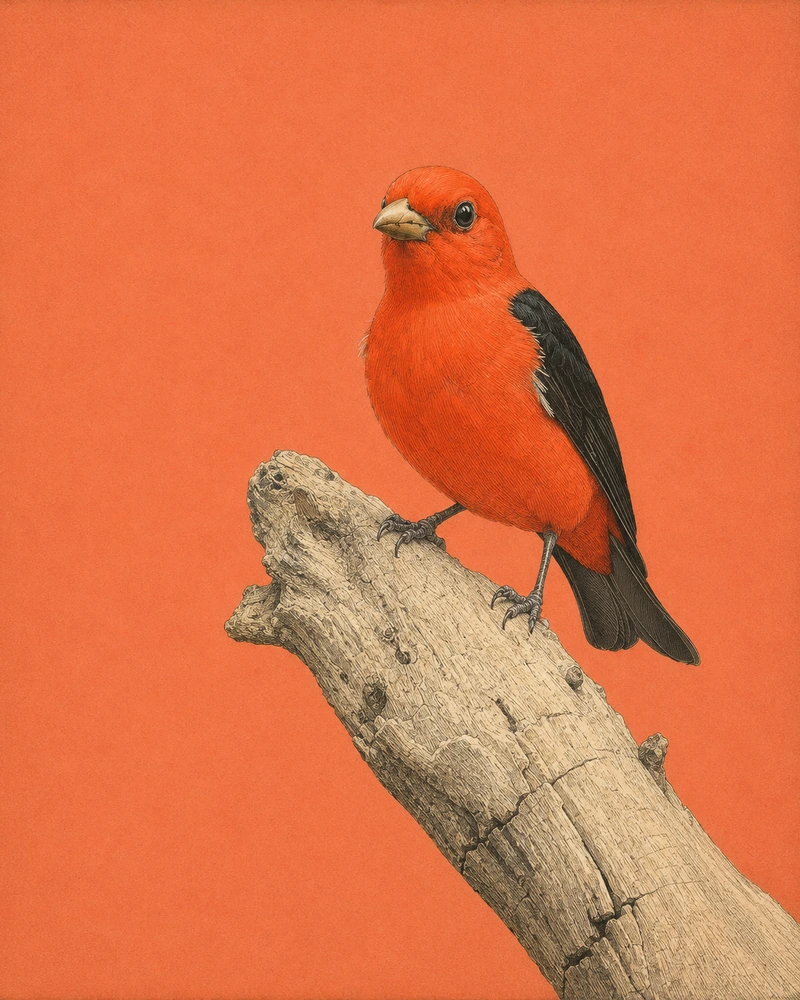 Scarlet Tanager, Piranga olivacea