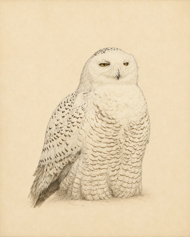 Snowy Owl, Bubo scandiacus