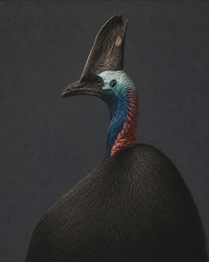 Southern Cassowary, Casuarius casuarius