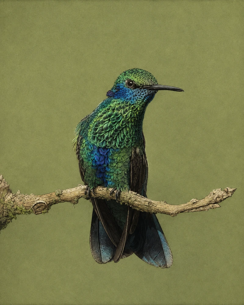 Sparkling Violetear, Colibri coruscans