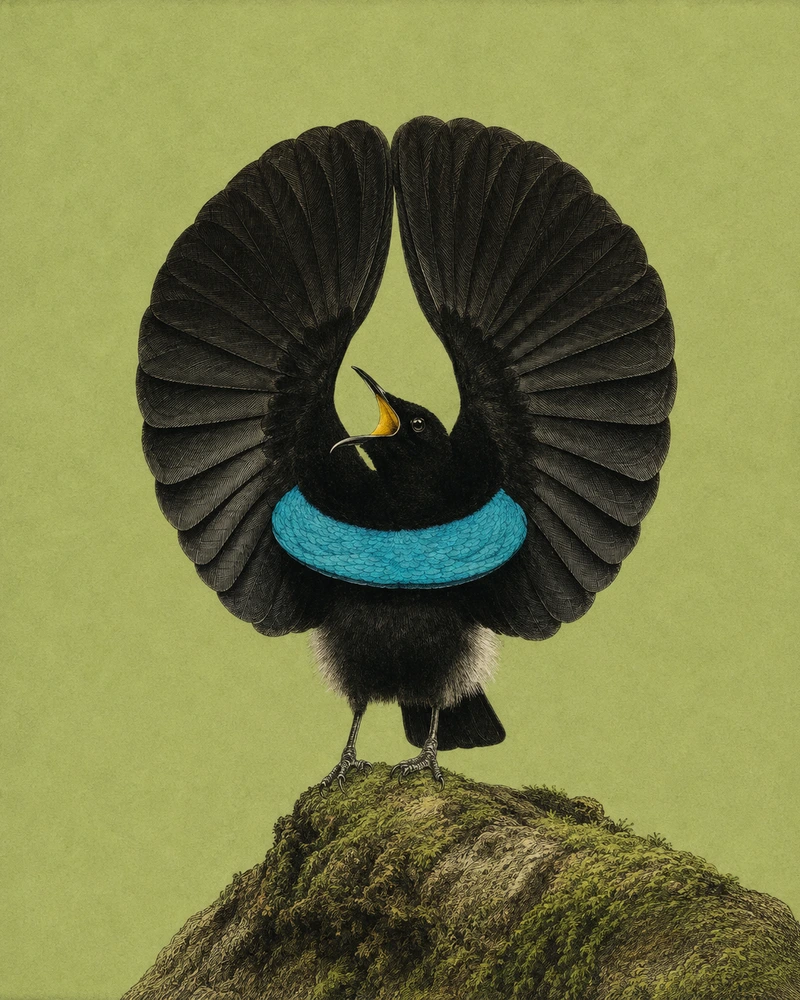 Superb Bird-of-Paradise, Lophorina superba