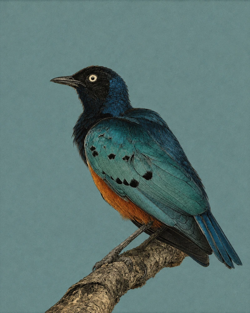 Superb Starling, Lamprotornis superbus