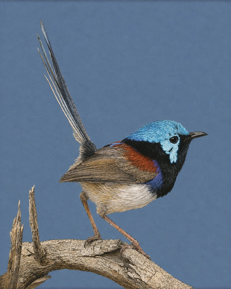 Variegated Fairywren, Malurus lamberti