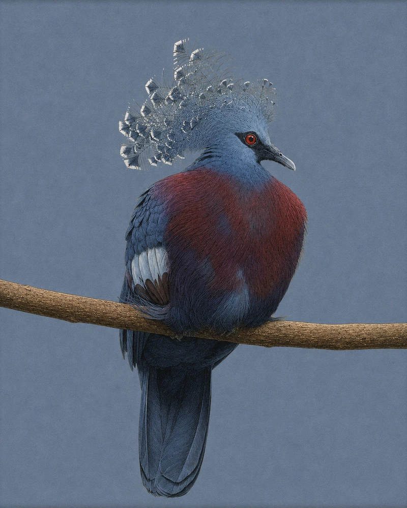 Victoria Crowned Pigeon, Goura victoria