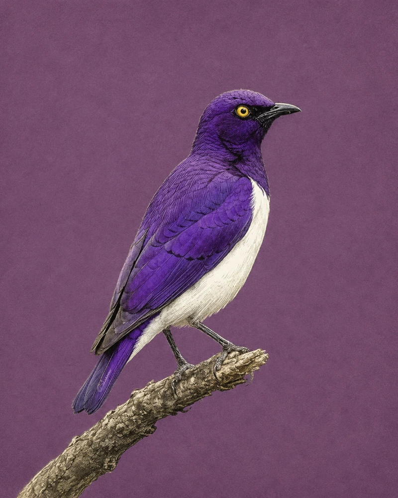 Violet-backed Starling, Cinnyricinclus leucogaster