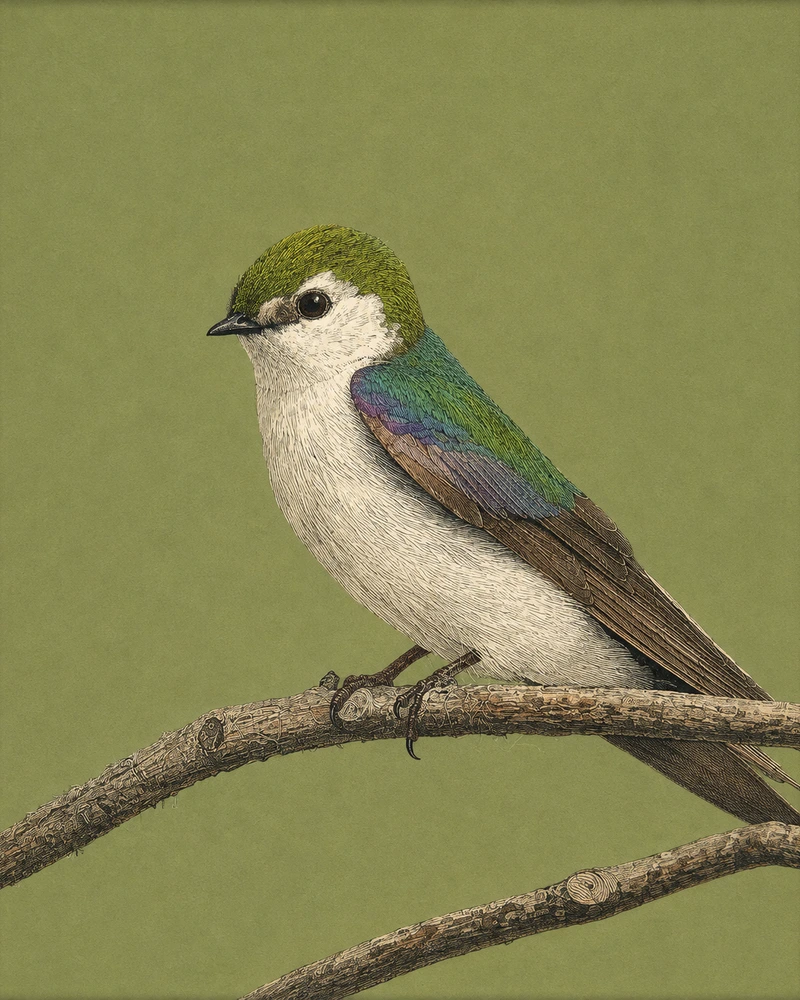 Violet-green Swallow, Tachycineta thalassina