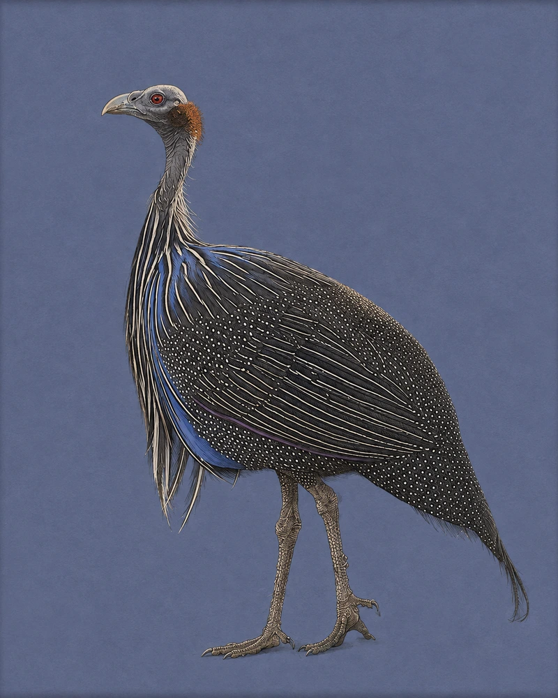 Vulturine Guineafowl, Acryllium vulturinum