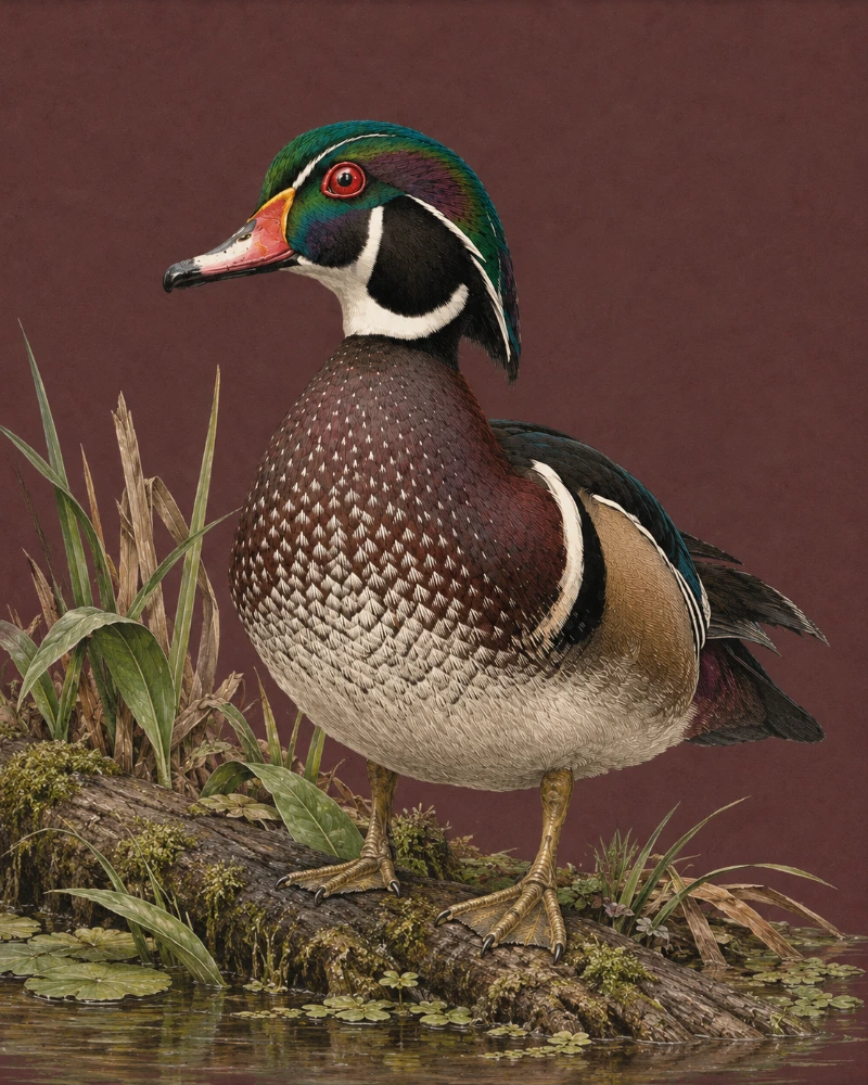 Wood Duck, Aix sponsa